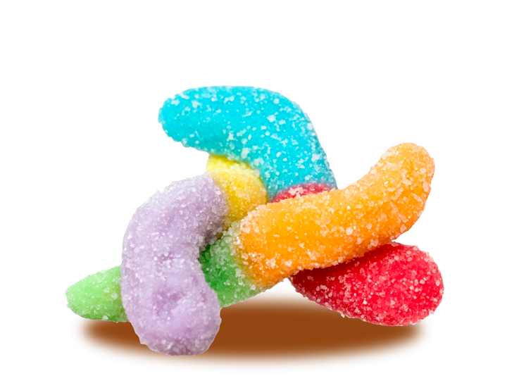Gomitas GummyBery Lombrices Neón 200 grs