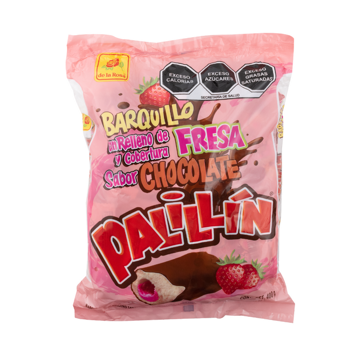 Barquillo Palillín Chocolate con Relleno de Fresa 40 piezas 10g c/u